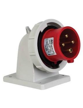Mete Enerji 406208V 4X16A IP67 Makine Fişi Eğik Gövdeli Vidalı Bağlantı 380-415 V