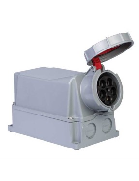 Mete Enerji 406626 5X125A IP67 Duvar Prizi -Eğik Gövdeli-380-415 V