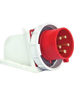 Mete Enerji 406307V 5X16A IP67 Duvar Fişi -Eğik Gövdeli -Vidalı Bağlantı 380-415 V