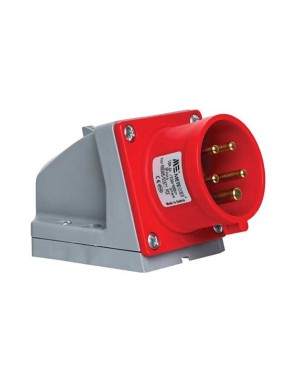 Mete Enerji 406305V 5X16A IP44 Duvar Fişi -Eğik Gövdeli -Vidalı Bağlantı 380-415 V