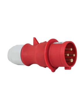 Mete Enerji T2130V 4X16A IP44 Düz Fiş Vidalı Bağlantı 380-415 V