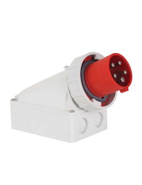 Mete Enerji T24531 5X63A IP67 Duvar Fişi -Eğik Gövdeli-380-415 V