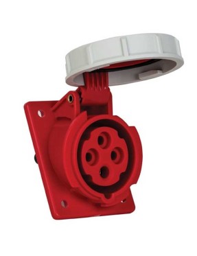 Mete Enerji 406507V 4X16A IP67 Makine Prizi Eğik Gövdeli Vidalı Bağlantı 380-415 V