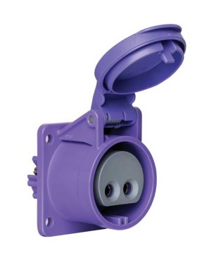 Mete Enerji 406551V 2X16A 24V IP44 (54X60 Flanşlı  ) Makina Prizi Düz V B 24 V