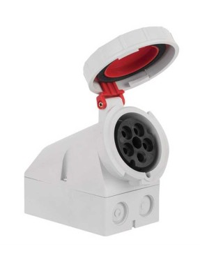 Mete Enerji T1155V 5X32A IP67 Duvar Prizi Eğik Gövdeli Vidalı Bağlantı 380-415 V