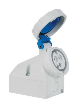 Mete Enerji T1133V 3X16A IP67 Duvar Prizi Eğik Gövdeli Vidalı Bağlantı 220 V