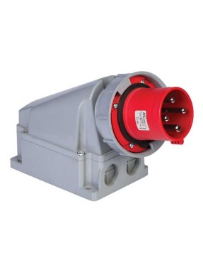 Mete Enerji 406320 4X63A IP67 Duvar Fişi -Eğik Gövdeli-380-415 V