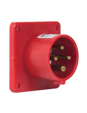 Mete Enerji T28112V 4X16A IP44 Makine Fişi -Düz-Vidalı Bağlantı 380-415 V