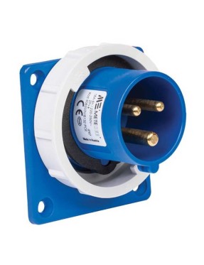 Mete Enerji 406203V 3X16A IP67 Makine Fişi -Düz- Vidalı Bağlantı 220 V