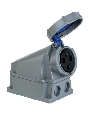Mete Enerji 406620 3X63A IP67 Duvar Prizi -Eğik Gövdeli-220 V