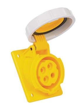Mete Enerji 406544V 4X16A IP67 Makine Prizi Eğik Gövdeli 110V 4H Vidalı Bağlantı 110 V