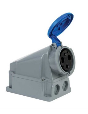 Mete Enerji 406621 3X63A IP44 Duvar Prizi Eğik Gövdeli 220 V