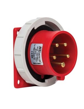 Mete Enerji 406211V 5X16A IP67 Makine Fişi -Düz- Vidalı Bağlantı 380-415 V