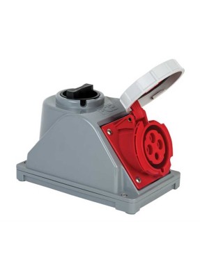 Mete Enerji 406688V 4X32A IP67 Şalterli Duvar Prizi Vidalı Bağlantı 380-415 V