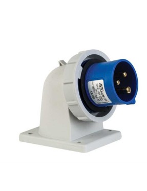 Mete Enerji 406204V 3X16A IP67 Makine Fişi Eğik Gövdeli Vidalı Bağlantı 220 V