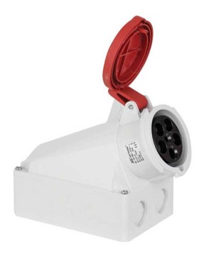 Mete Enerji T110225 5X63A IP44 Duvar Prizi Eğik Gövdeli 380-415 V