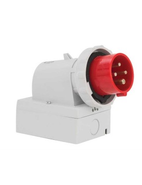 Mete Enerji T24528V 4X16A IP67 Duvar Fişi Eğik Gövdeli Vidalı Bağlantı 380-415 V