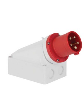 Mete Enerji T24134 5X63A IP44 Duvar Fişi -Eğik Gövdeli-380-415 V
