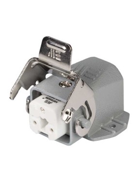 Mete Enerji 403256S 3X10A Eğik Makine Prizi (Kablo Geçişli-Arka Girişli) (Rakorsuz) 250 V
