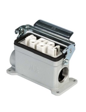 Mete Enerji 403610S 4/2X80/16A Duvar Priz Çift Girişli (Tek Metal Mand.) 400-830 V