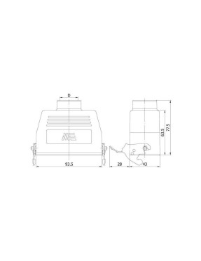 Mete Enerji 403584S 4/0X80A Çoklu Uzatma Prizi Üst Girişli Tek M. Mandallı Co 830 V