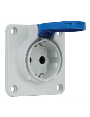 Mete Enerji 40404605 1X16A Makina Prizi (Yaylı Sistem) Arka Giriş Contalı Kap.Gri 220 V