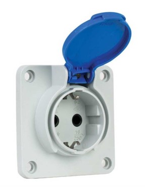 Mete Enerji 40402605 1X16A Makina Prizi (Yaylı Sistem) Arka Giriş Gri 220 V