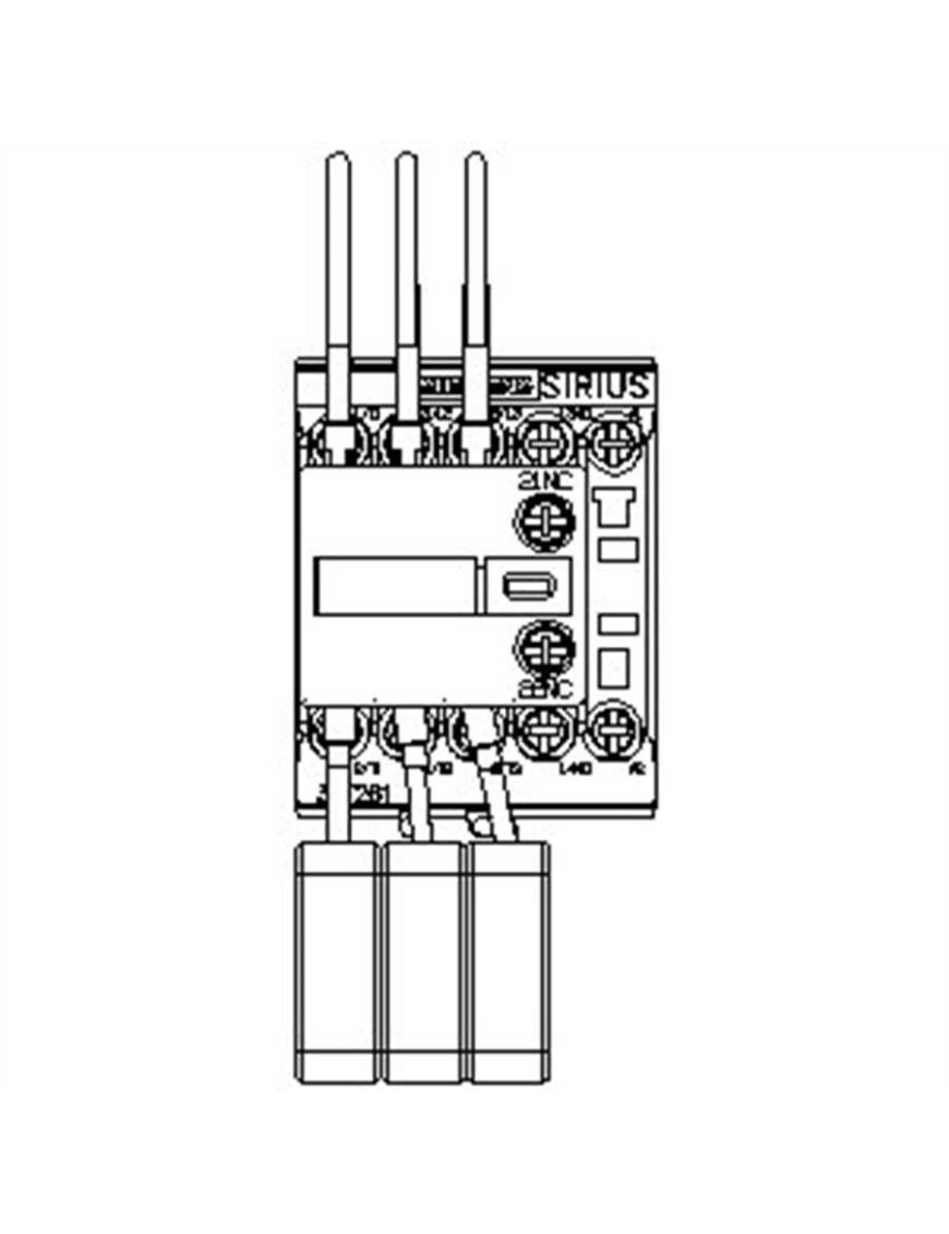 Siemens 3Rt2617-1Ap03 3Rt2 Serisi Kondansatör Kontaktörü, 400 V Ac, 0, 12,5Kvar, 1No 1Nc, Boy S00