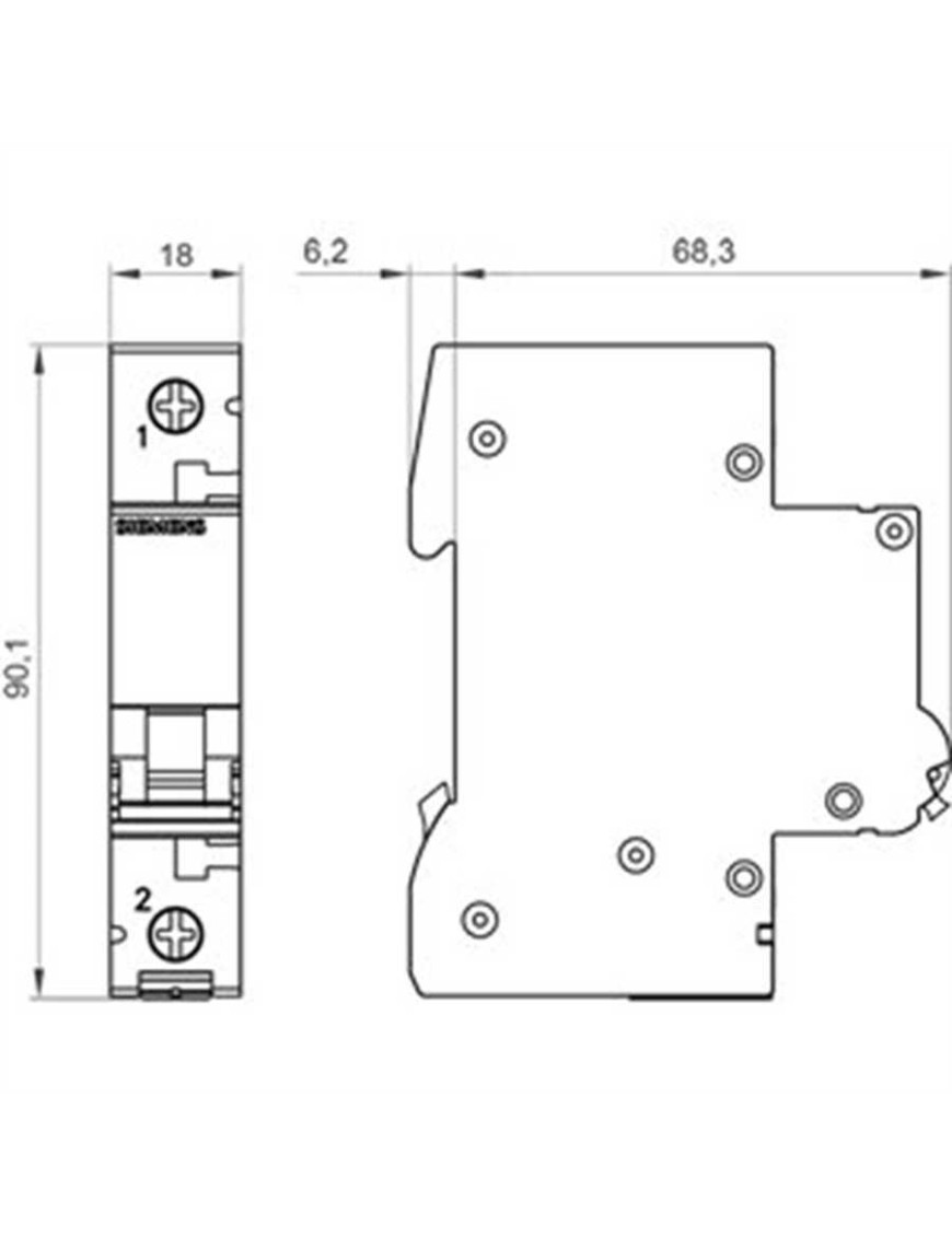 Siemens 5Sl4125 6 25A 1 Fazlı 70Mm Otomat Anahtarlı Otomatik Sigorta 10Ka B Tipi Çabuk Karakterli Siemens 5Sl4125 6 25A 1 Fazlı 70Mm Otomat Anahtarlı Otomatik Sigorta 10Ka B Tipi Çabuk Karakterli