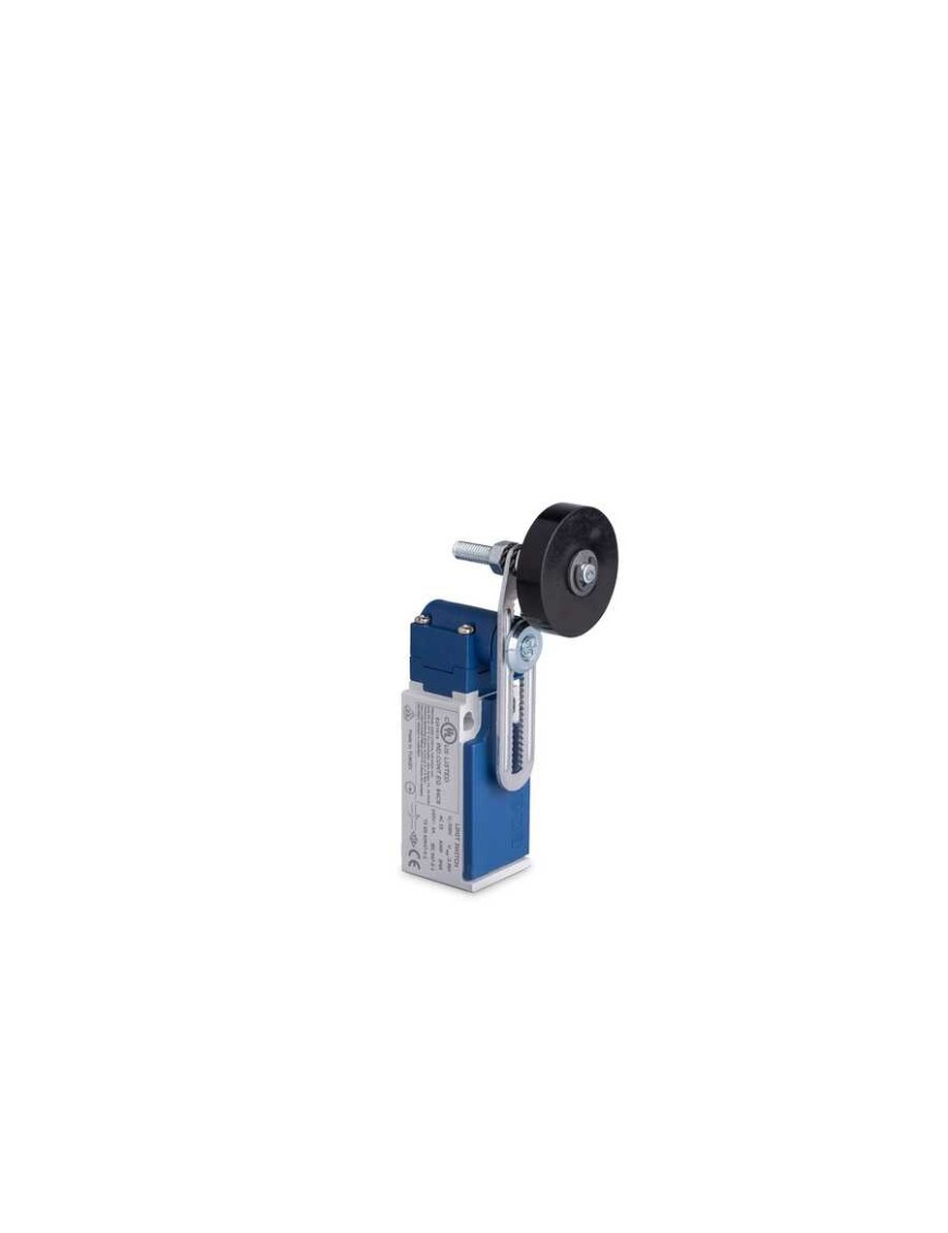 Emas L5K13MEL122RA Plastik Gövde 40 mm Lastik Ayarlanabilir Kollu Makara Resetli ve Ayarlı Makara Ani Hareketli 1NO+1NC Sınır Şalter Emas L5K13Mel122Ra Açısal Hareketli 40 Mm Ayarlı Las Makara Kısa Döner Kol Özel