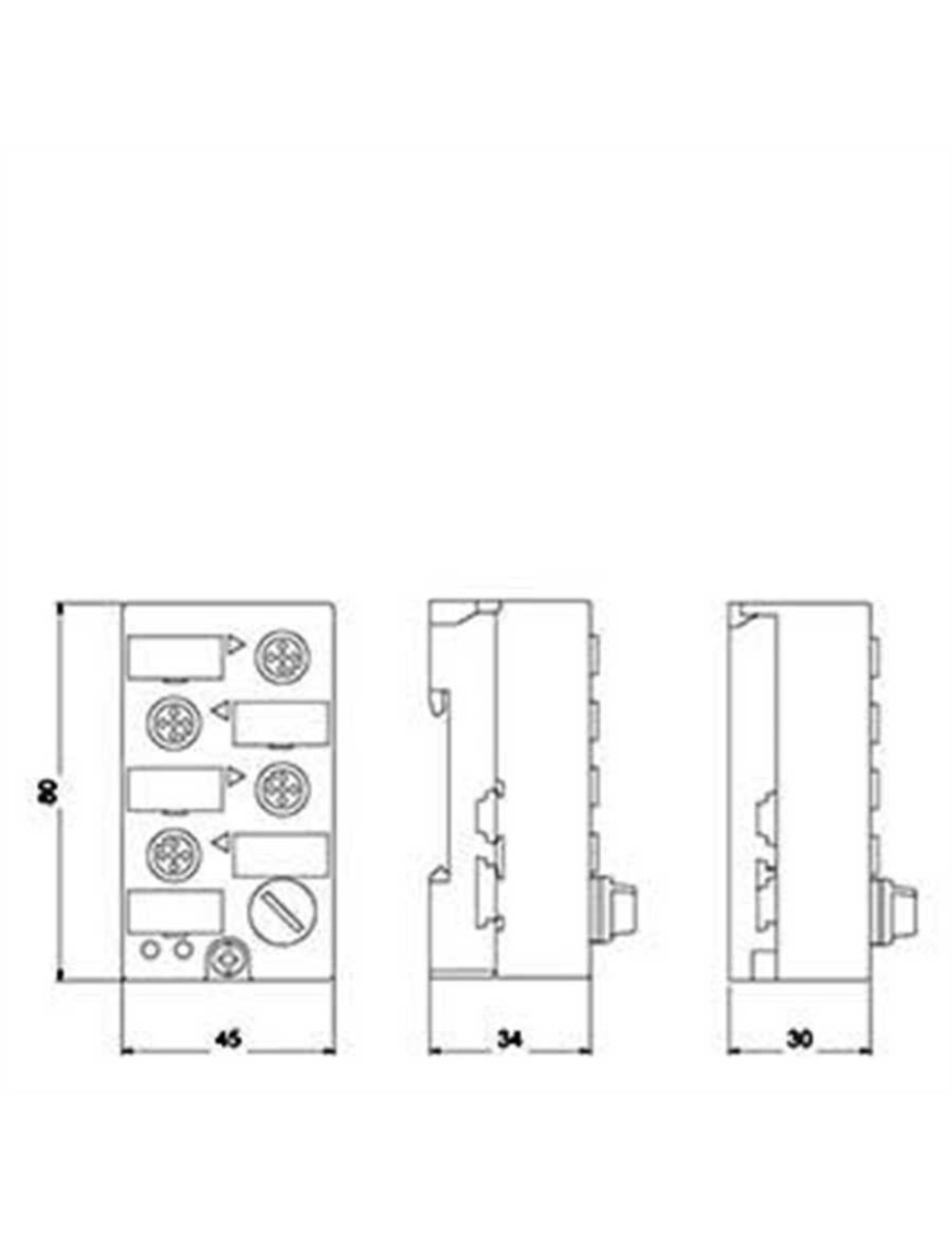 Siemens 3Rk2400 1Bq20 0Aa3 As I K45 Slave 2Dı 2Do 2A Siemens 3Rk2400 1Bq20 0Aa3 As I K45 Slave 2Dı 2Do 2A