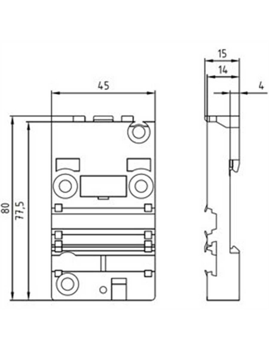 Siemens 3Rk1901 2Da00 K45 Montaj Plakası Standart Raya Montaj Siemens 3Rk1901 2Da00 K45 Montaj Plakası Standart Raya Montaj