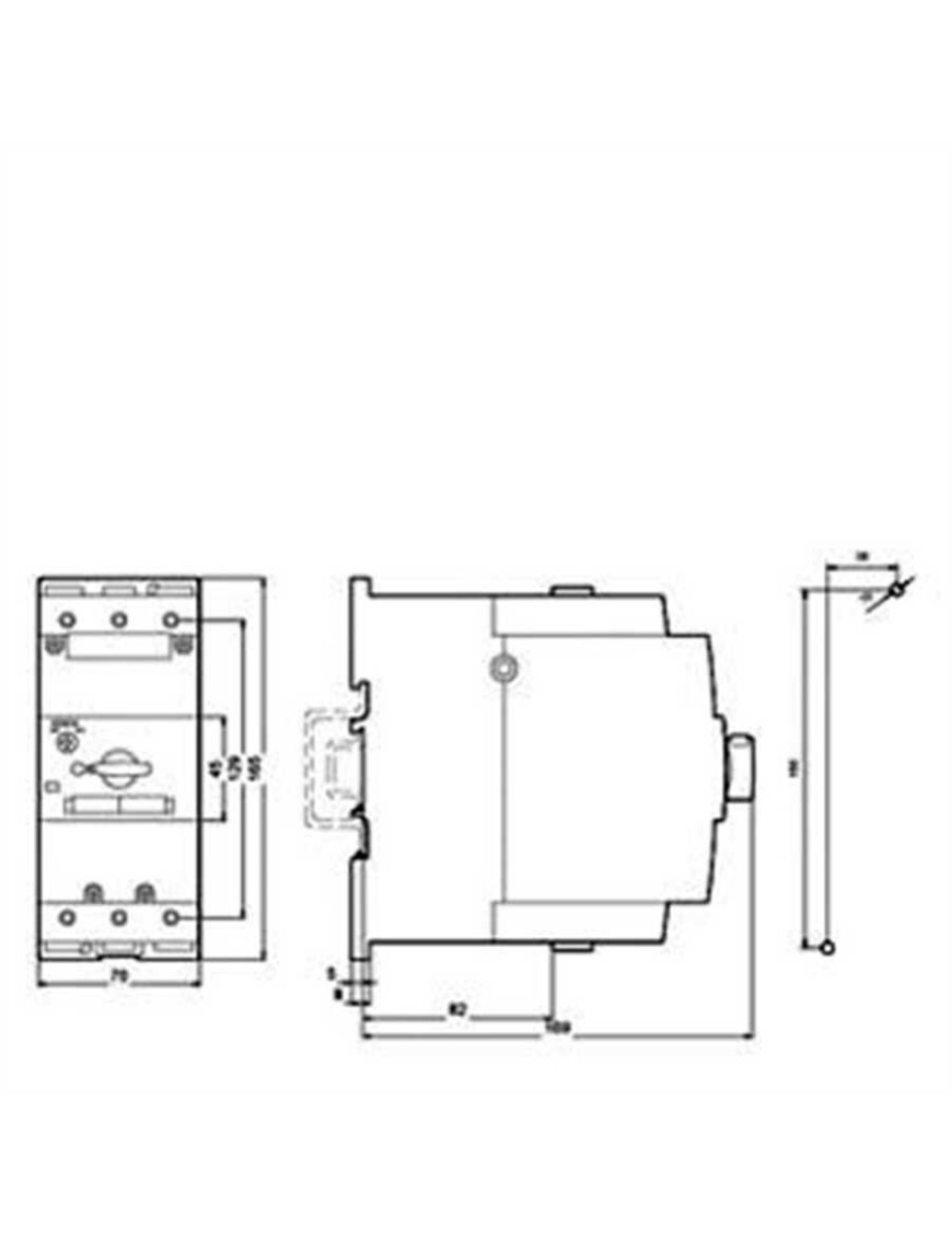 Siemens 3RV1041-4KA10 Motor Koruma Şalteri 62-73A Siemens 3Rv1041 4Ka10 Sirius Motor Koruma Şalteri 60ºc Pano İçi Sıcaklıkta Bitişik Montaja Uygun Termik Ve K