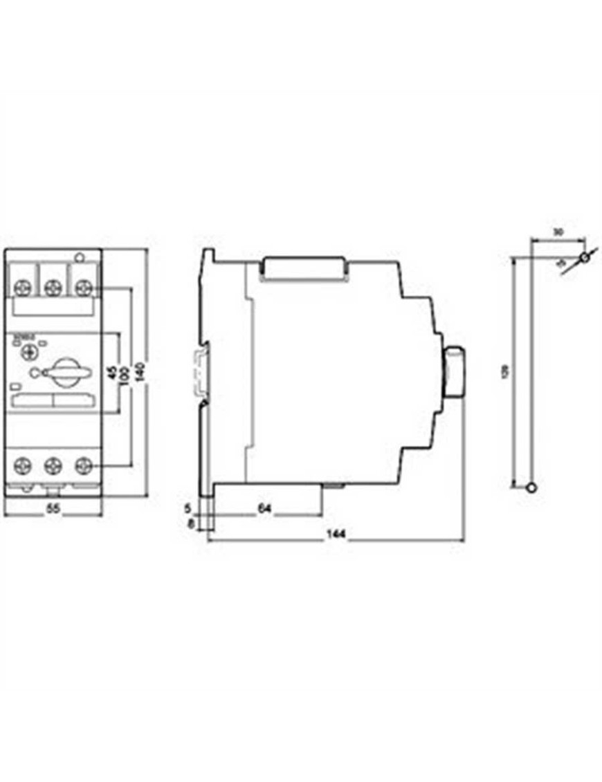 Siemens 3RV1031-4GA10 Motor Koruma Şalteri 36-45A Siemens 3Rv1031 4Ga10 Sirius Motor Koruma Şalteri 60ºc Pano İçi Sıcaklıkta Bitişik Montaja Uygun Termik Ve K