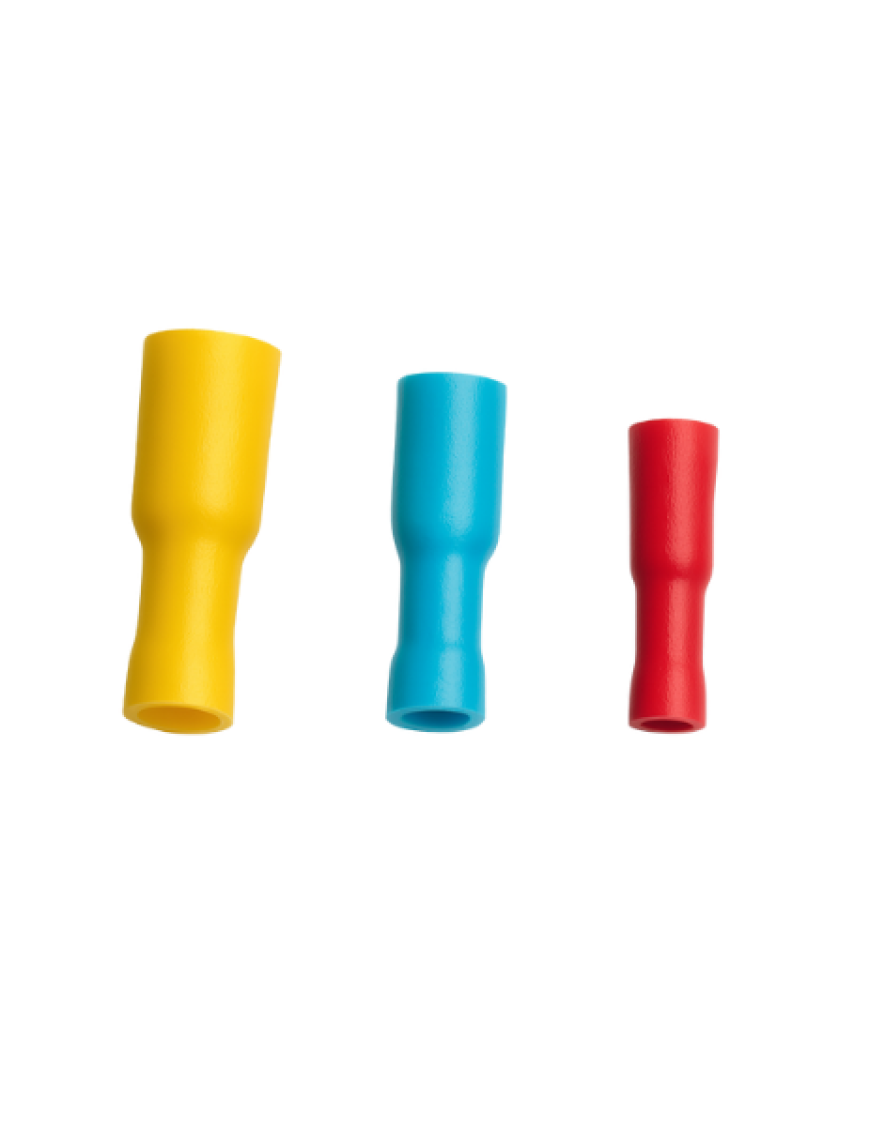 0.5-1.5 mm2kabloya uygun izoleli yuvarlak dişi fiş Molwex 005 001 0.5-1.5mm2 İzoleli Yuvarlak Dişi Fiş Kırmızı